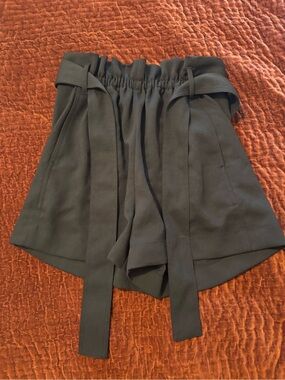 Aritzia/Wilfred Paper Bag Crepette Shorts - Black Size 6
